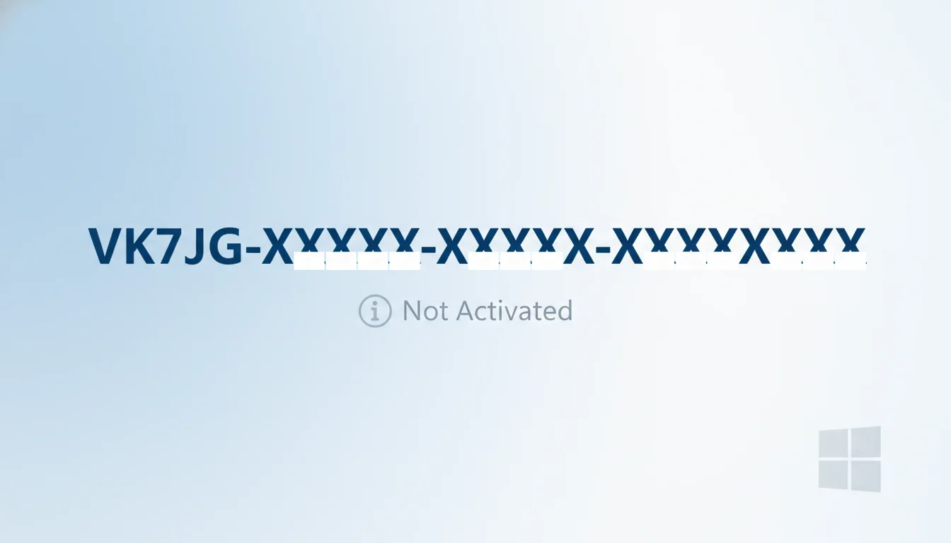 Windows 11 Pro Generic Key (VK7JG): What It Does and Does Not Do