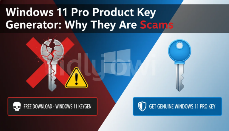 Windows 11 Pro product key generator scam warning