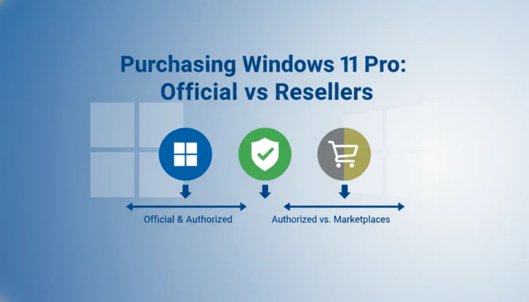 Purchasing Windows 11 Pro official channels vs resellers comparison