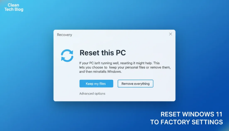 How to reset Windows 11 to factory settings step by step