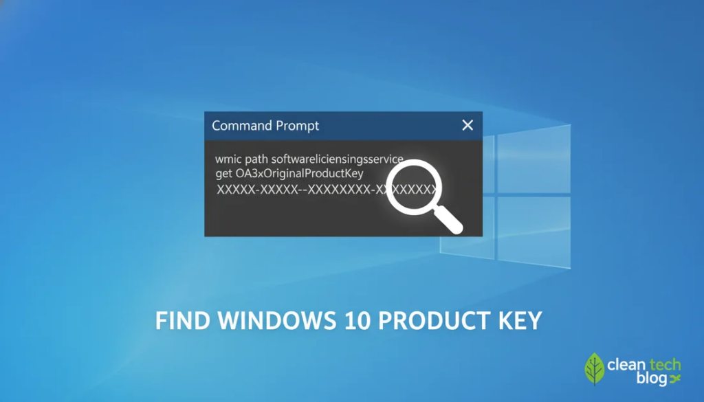 Find Windows 10 activation key using CMD PowerShell