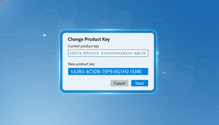 How to change Windows activation key