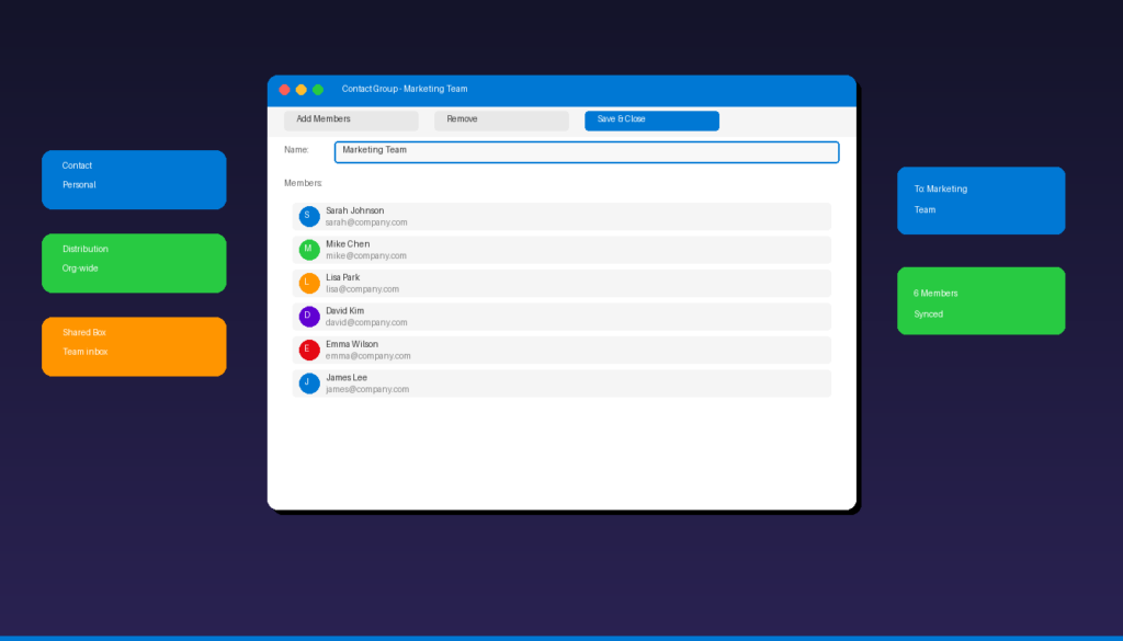How to create a distribution list contact group in Microsoft Outlook with members