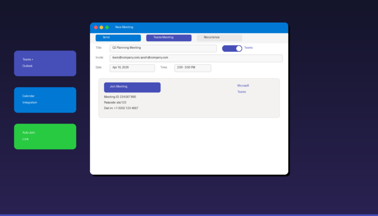 How to schedule a Microsoft Teams meeting from Outlook with Teams join link in calendar invite